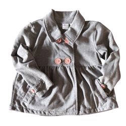 NEW 1989 Place Girl’s Jacket size 4T Grey with Pink Buttons