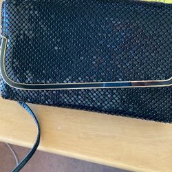 Great Evening Bag, Black With Gold Trim