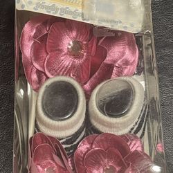 Baby Girl Socks & Headband New