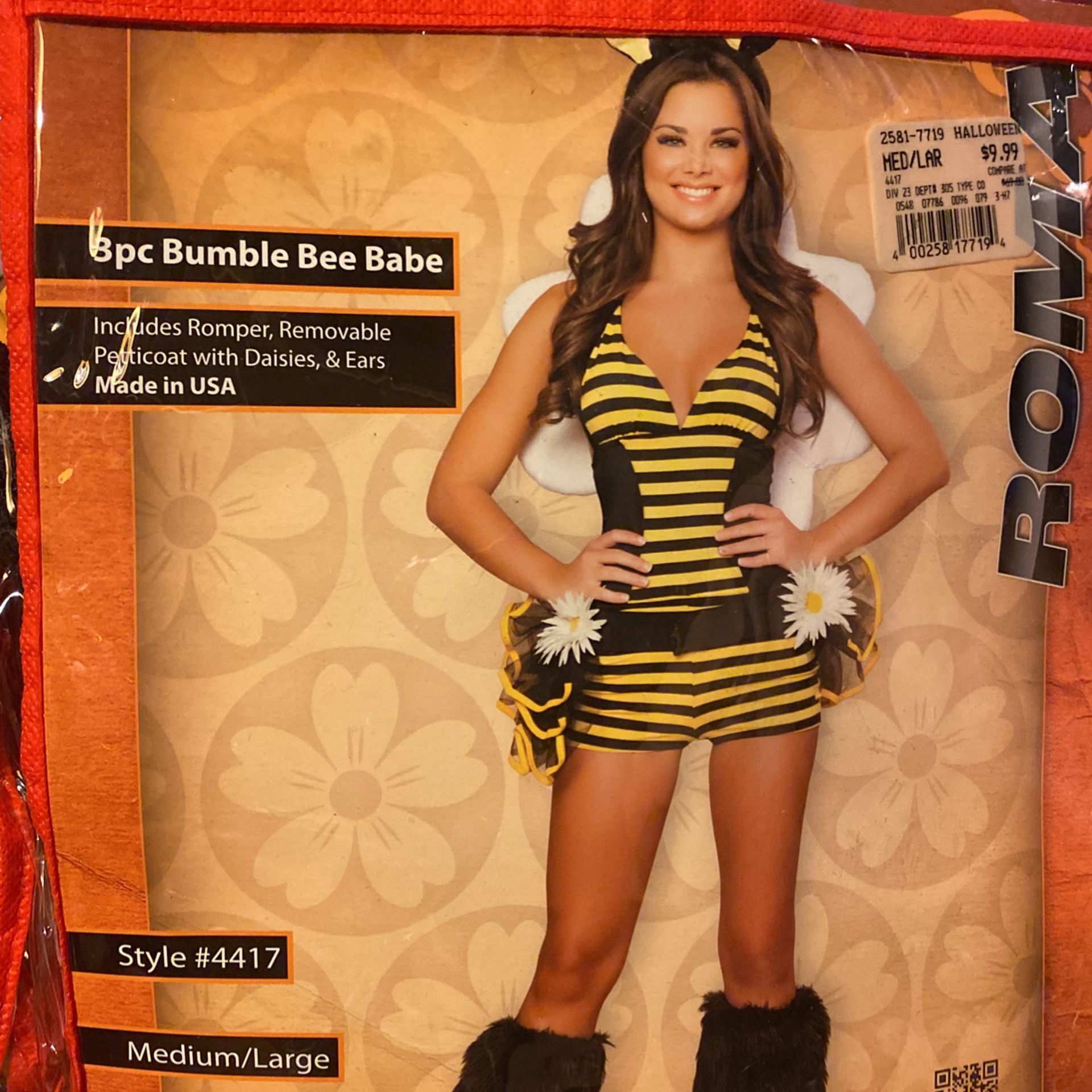 Costume 3 Pc Bumble Bee Medium/large 
