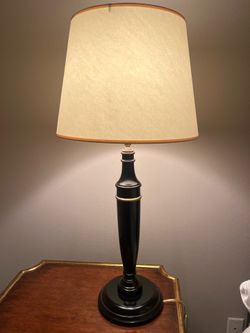 Pair of black lamps