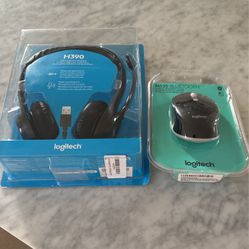 Brand New Logitech Bluetooth Mouse And Headset 