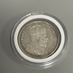 1903 Straits Settlement British Malaysia Silver One Dollar AU KM#25 RARE