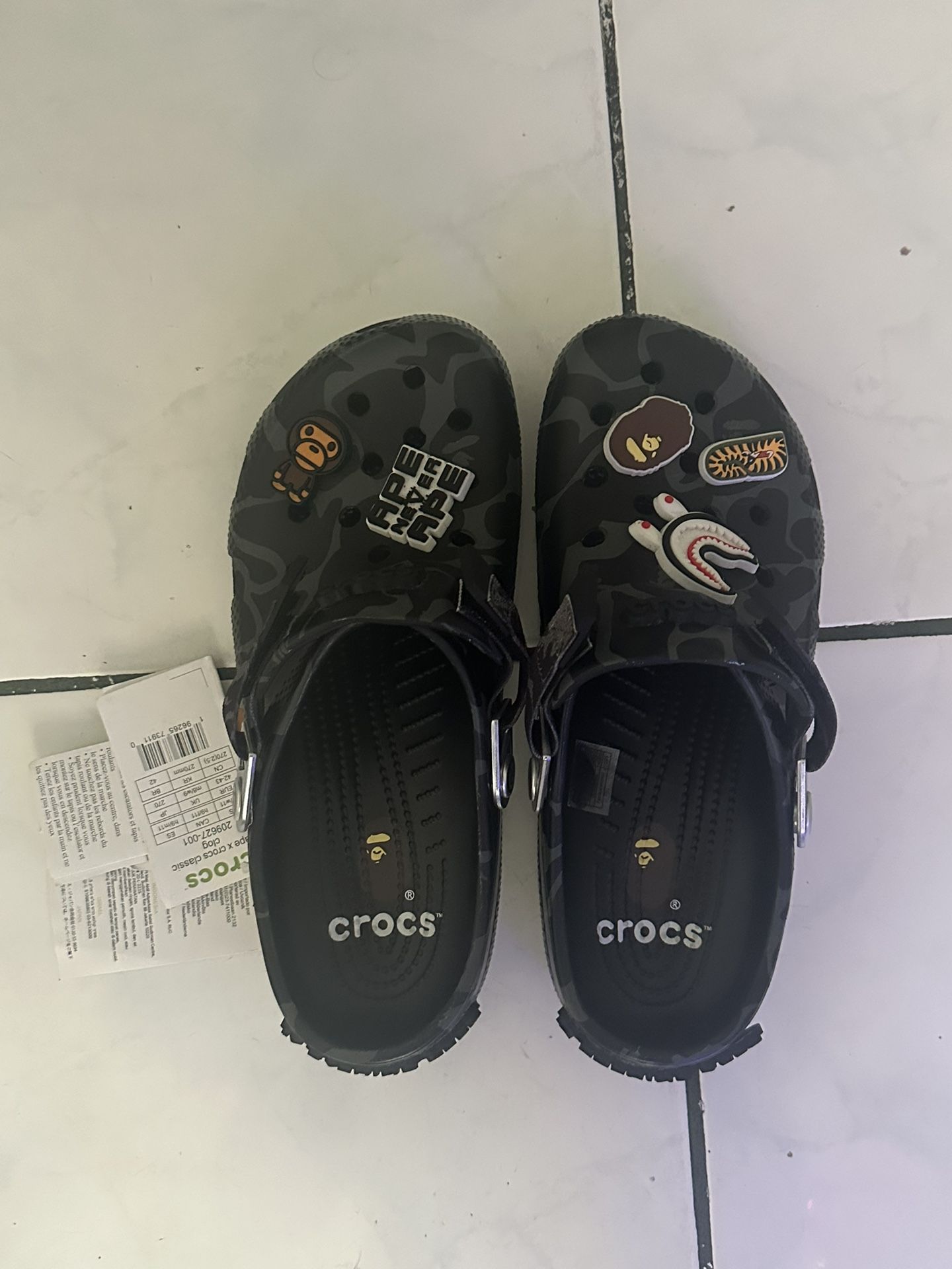 Bape Crocs size 9