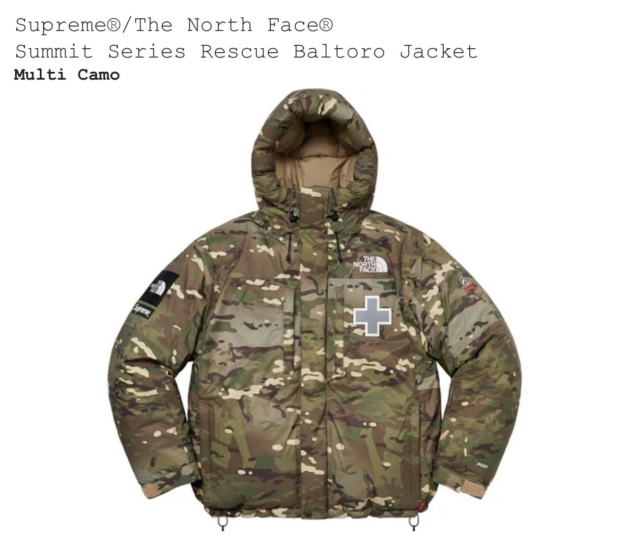 Supreme x The North Face Summit Series Rescue Baltoro Multi Color Reflective Jacket