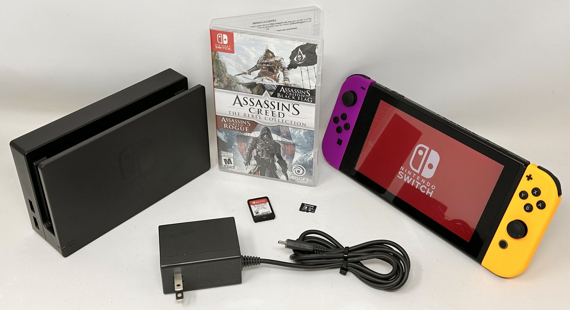 Nintendo Switch HAC-001 Video Game Console w/Assassin's Creed Game