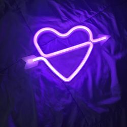 Neon Pink light up Heart