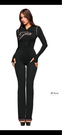 I AM GIA black bodysuit