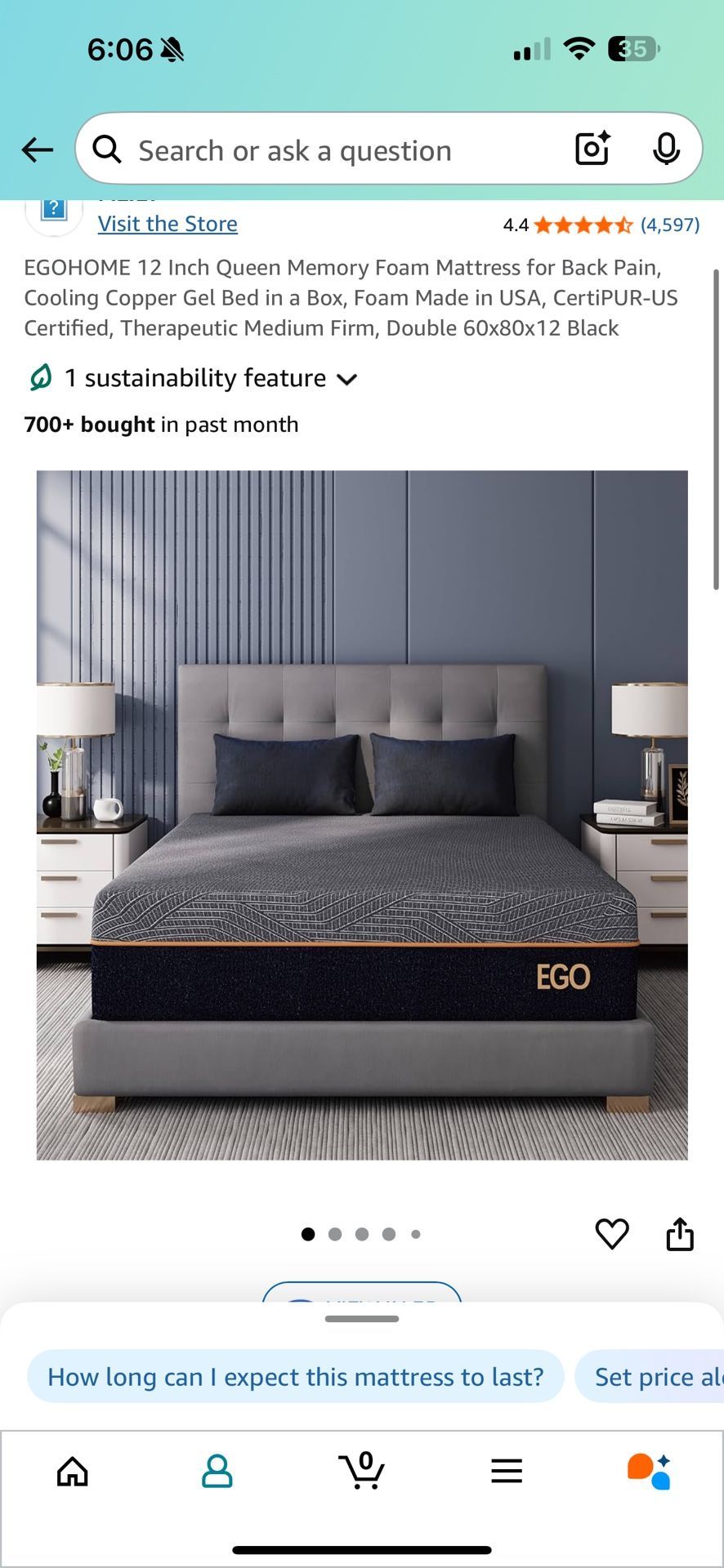 Memory foam mattress