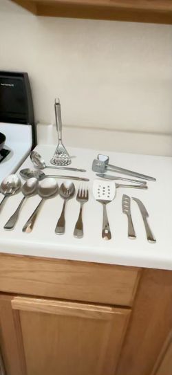 Moving Sale: 12-Piece Stainless Steel Utensils Set
