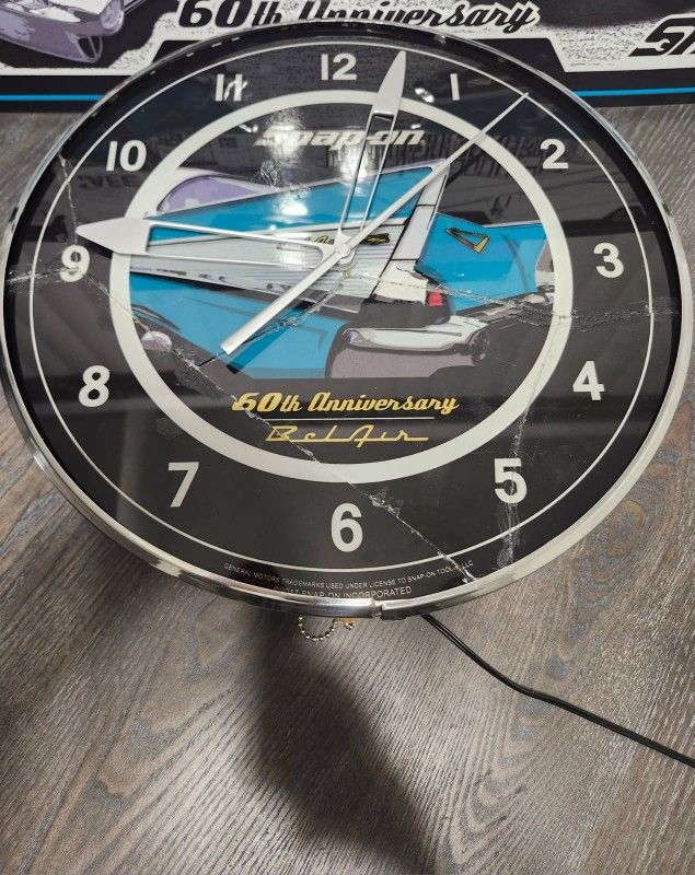 Snap-On Tool Clock And Snap-On Tool Sign