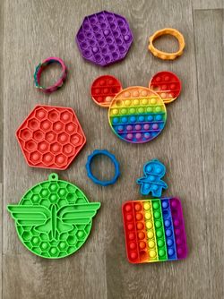 Chuckle & Roar Push Pop Fidget Toy Mickey Mouse Bracelets Disney Pixar Buzz Lightyear