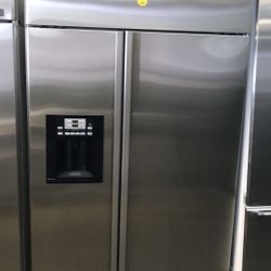 Ge Profile 48”Wide Built In Stainless Steel Side By Side Refrigerator 