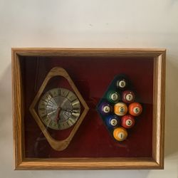 Vintage Heritage Time  Billiard PoolBall Clock 