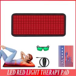 Red Light Therapy Pad LED Full Body Mat for Relieving Back Muscle Pain Infrared