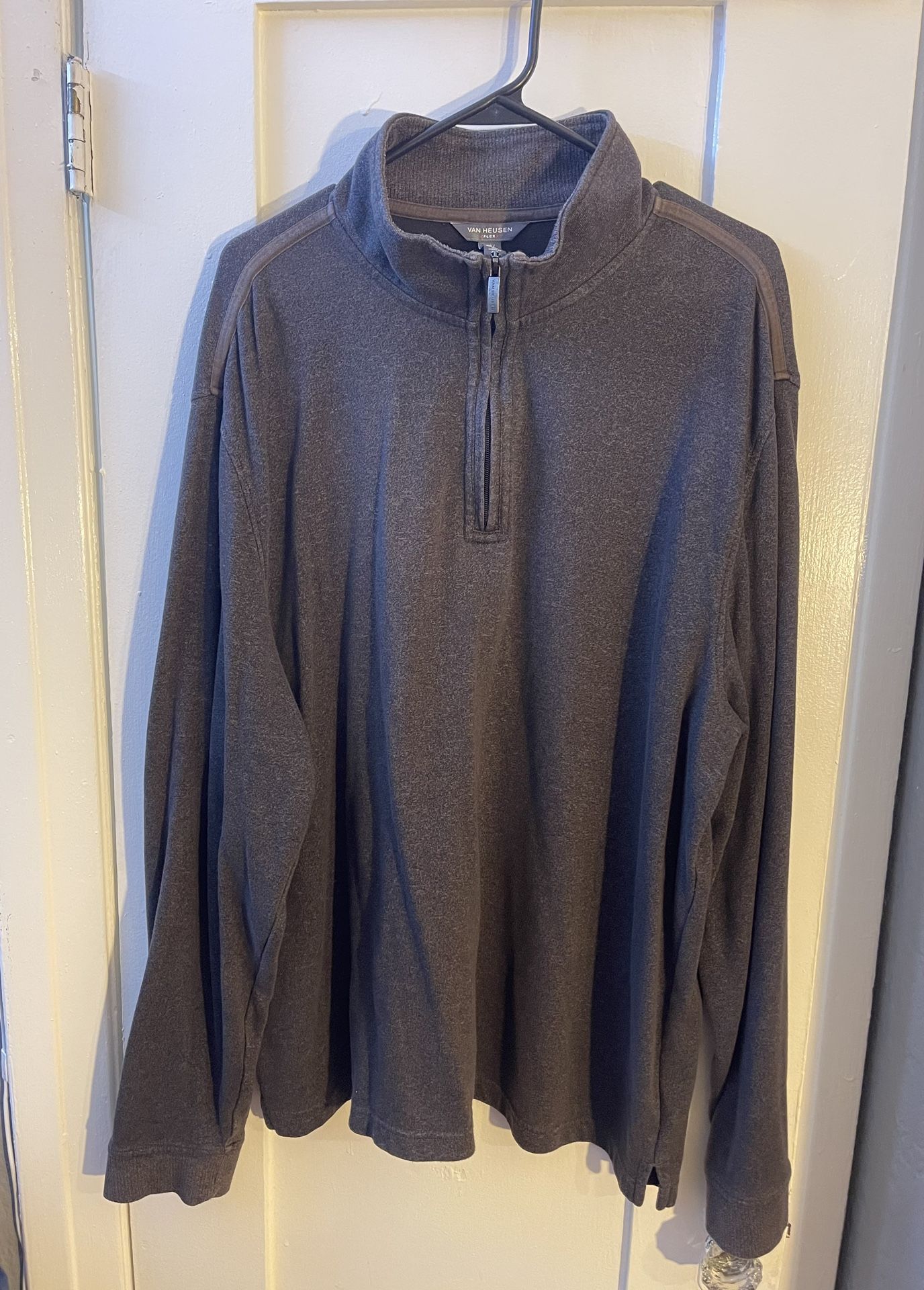 Van Heusen Flex sweater fleece quarter-zip pullover