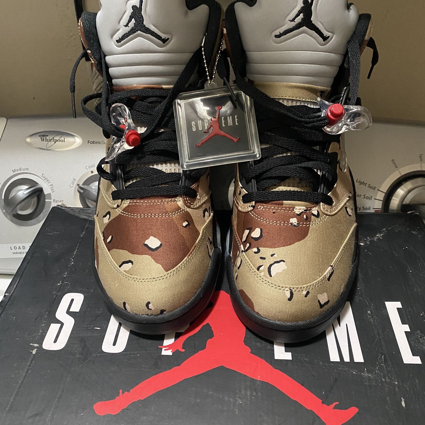 Jordan Retro 5 Supreme Desert Camo 