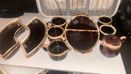 Brown Drip Glaze Ceramic Pottery Set