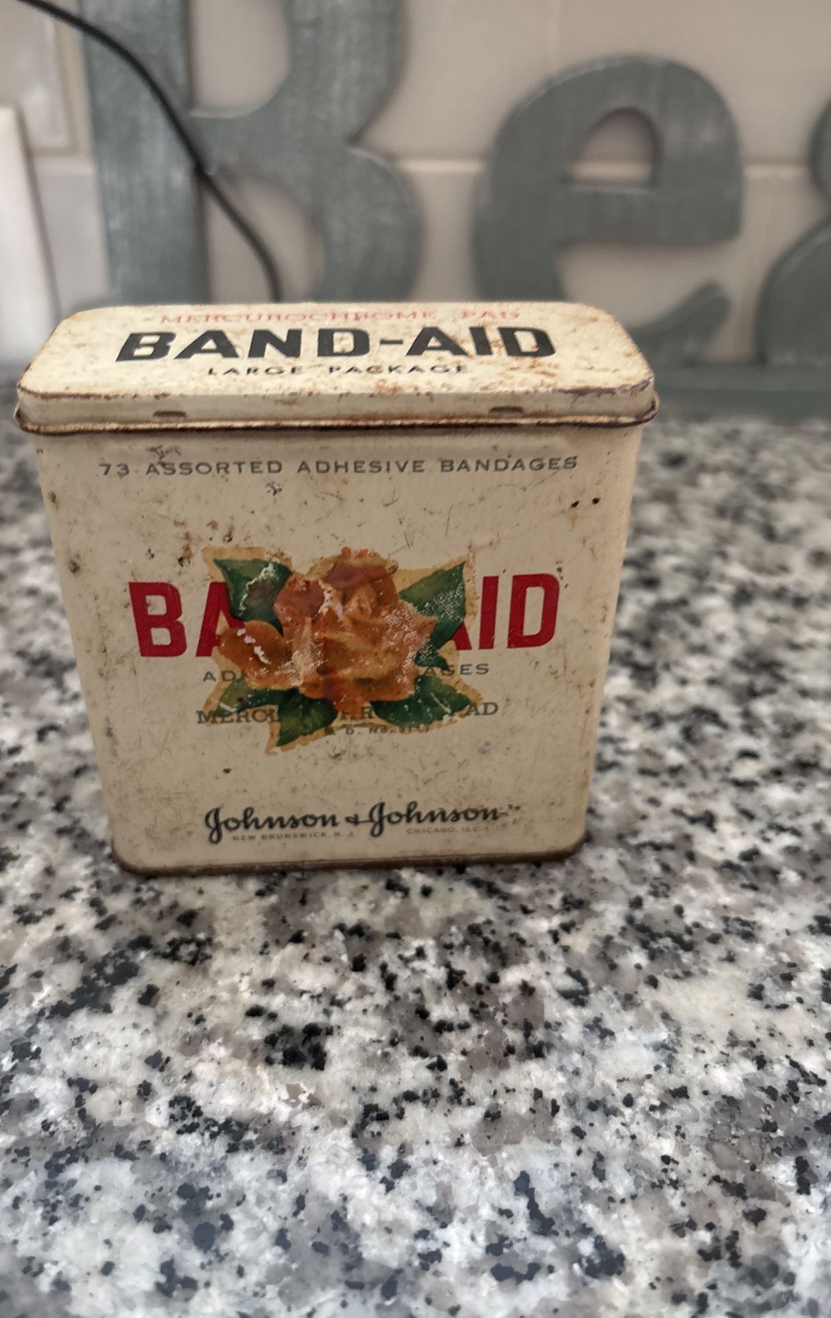 Vintage Metal Band-Aid Box