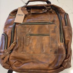 Lannsyne Leather Backpack