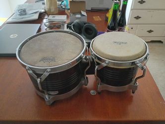 Latin Percussion Matador Series Wood Bongos - Dark Cherry - Made in Thailand