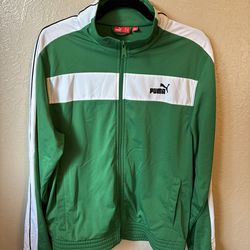 Authentic Puma Kelly Green Track Jacket Size Small
