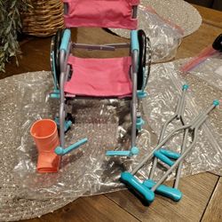 Doll OG, AG  Wheelchair. Crutches. Cast