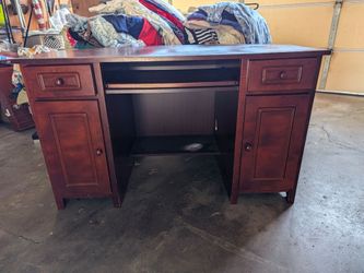 Office desk and filing cabinet