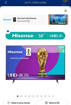 Hisense 58" inch TV