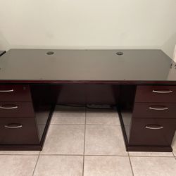 Cherry Man 3 piece office furniture, credenza, desk and file cabinet FREE!