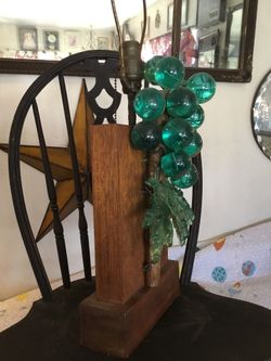 Hand made mid century acrylic grape lamp