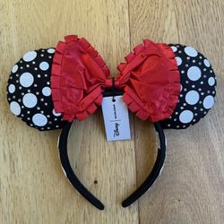 Baublebar Disney Minnie Mouse Black Polka Dot Crystal Embellished Ears Headband