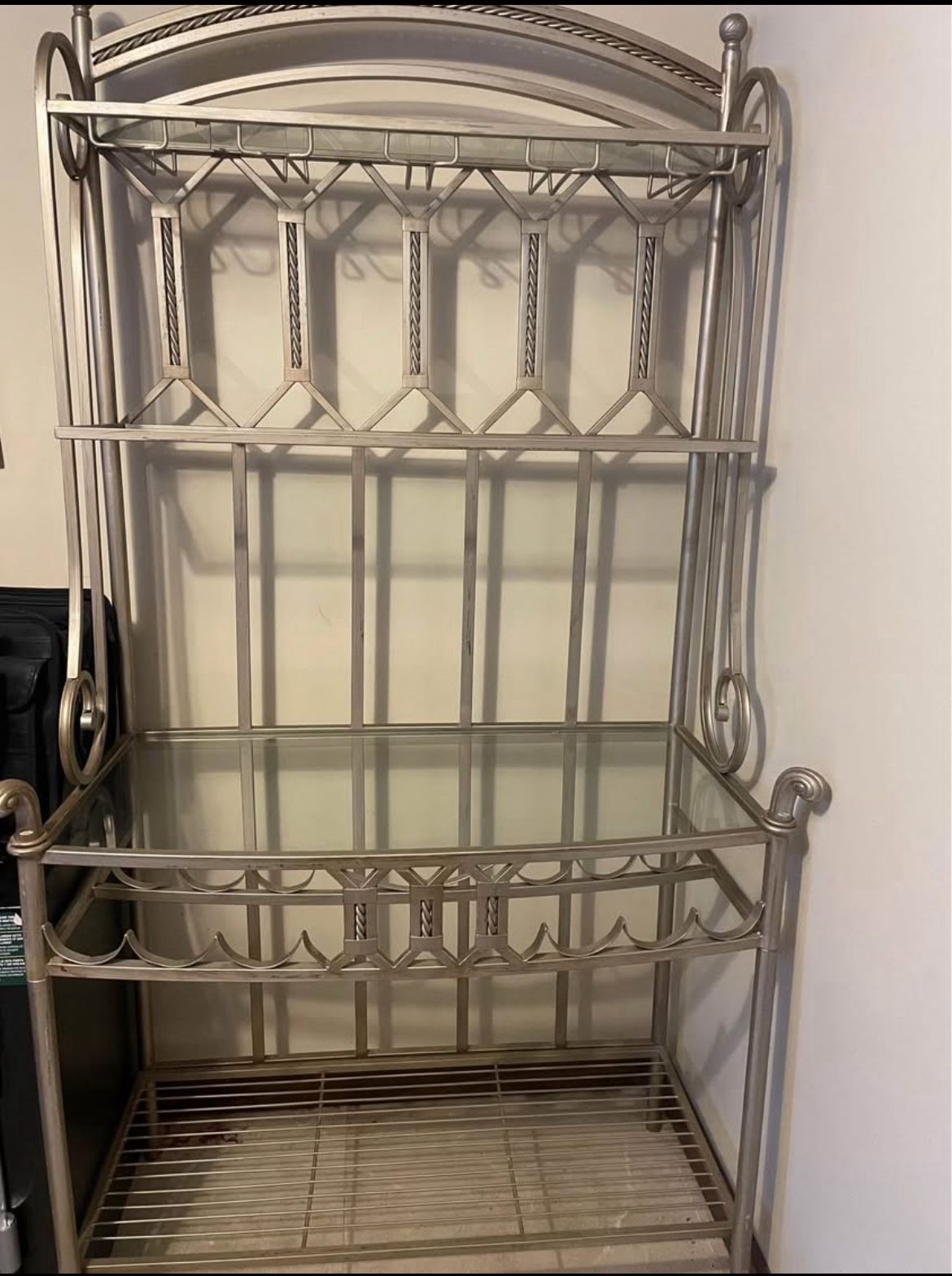Coffe bar/metal wine rack