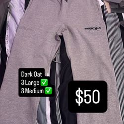 Black And Dark Oat Essential Sweats 