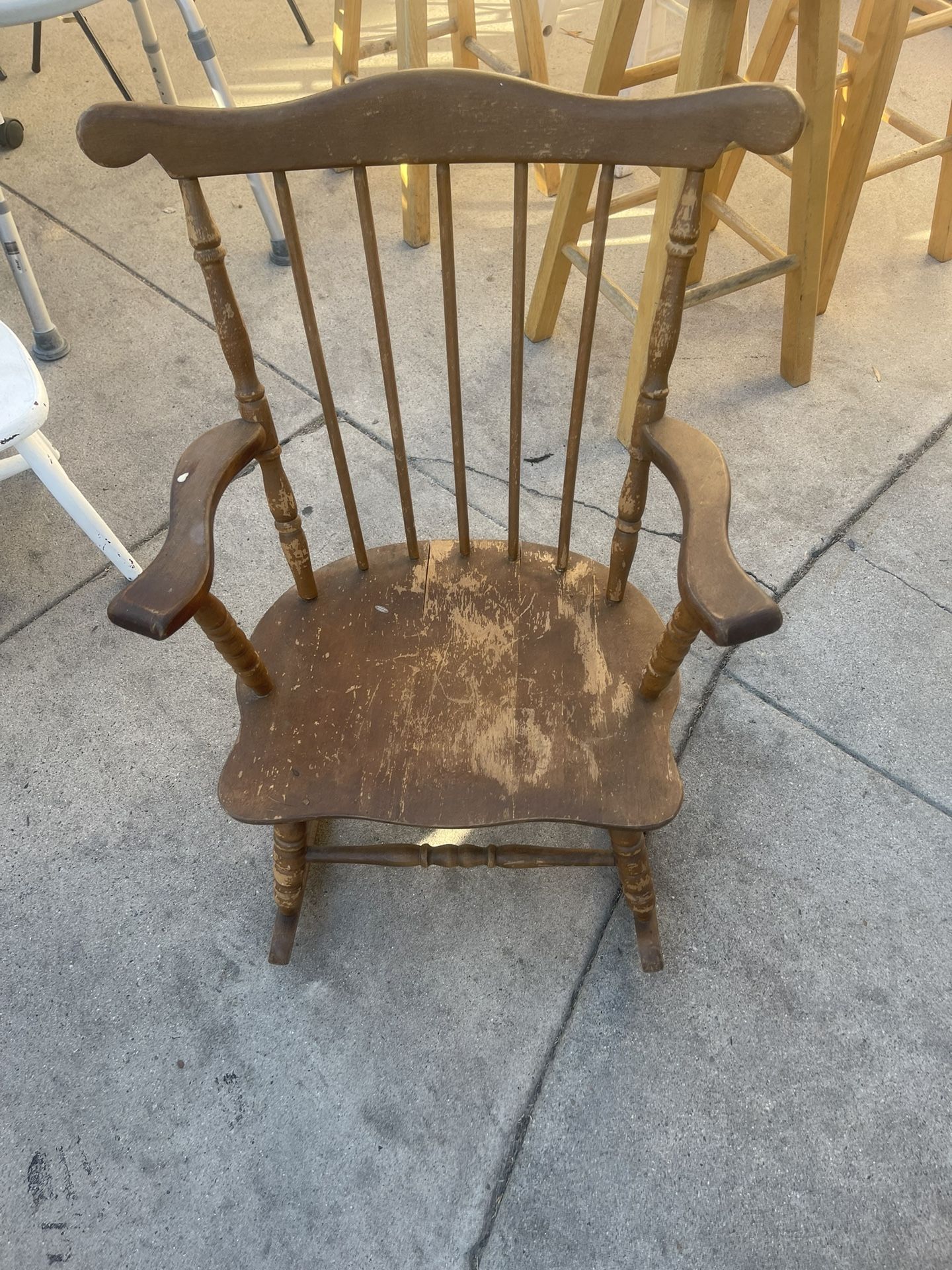 Child’s Vintage Wood Rocking Chair 