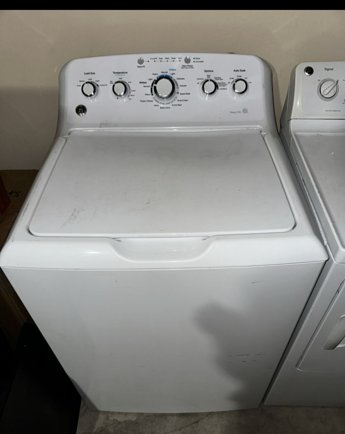 White GE Washer & Dryer
