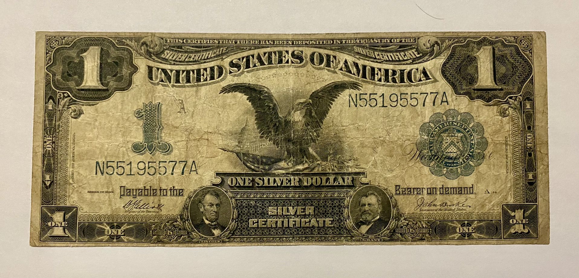 !! 1899  !!  U. S. $1 Silver Certificate 