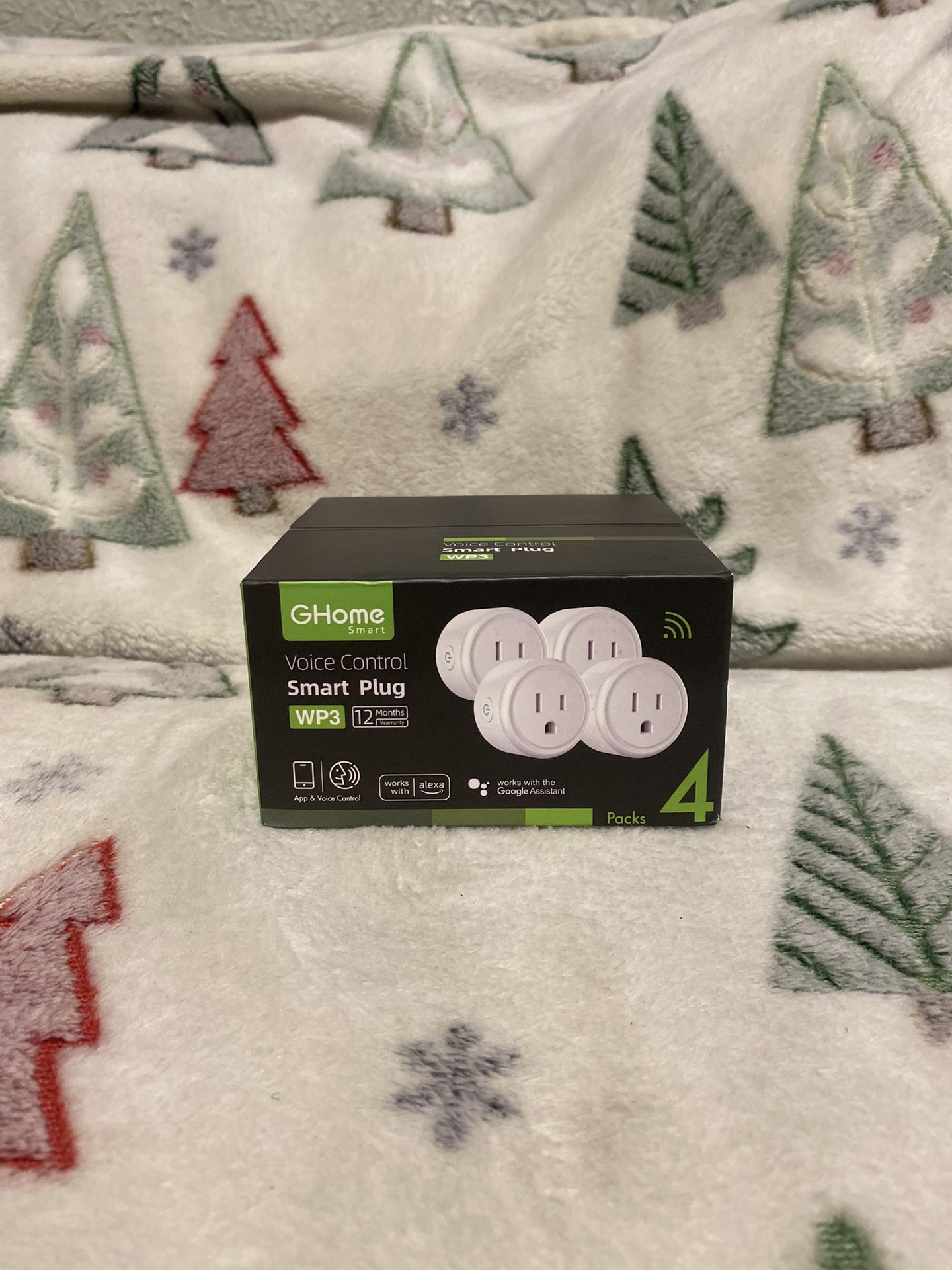 ghome Smart Voice Control Smart Plug WP3 White 4Pack New, Alexa and Google Home