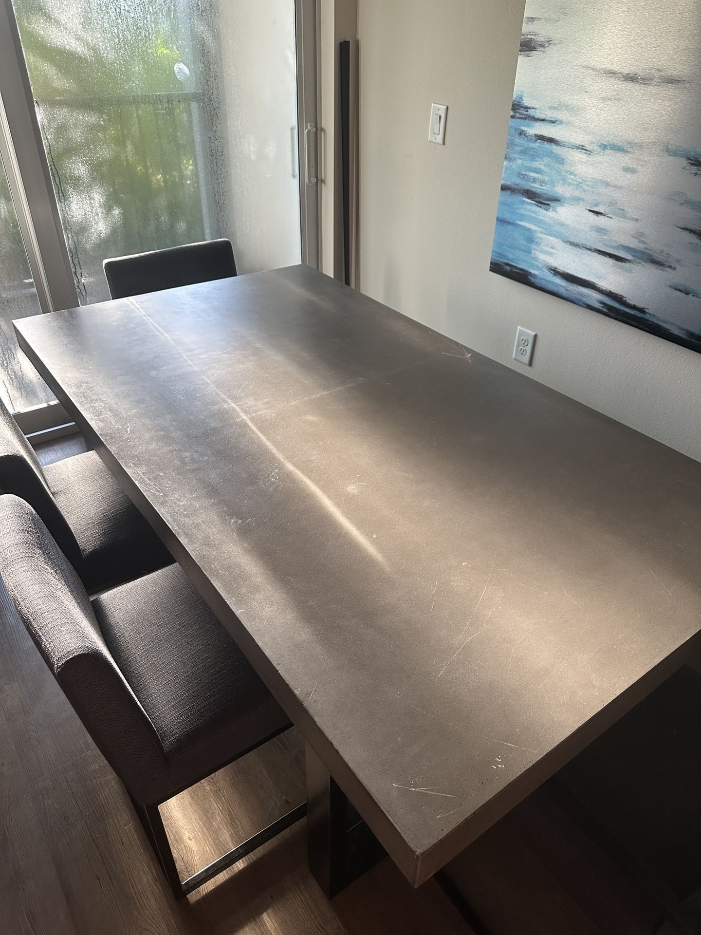 Concrete Dining Table With 4 Chairs 