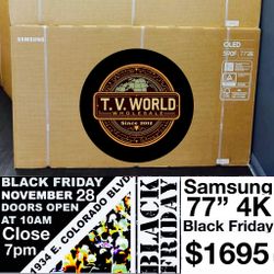 77 INCH SAMSUNG OLED S90F SMART 4k TVS AI THIN Q BLACK FRIDAY TV SALE SUPERBOX VSEEBOX 
