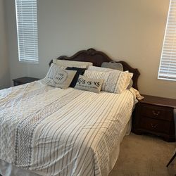 Cal King bed set headboard nightstands frame foundation /box springs