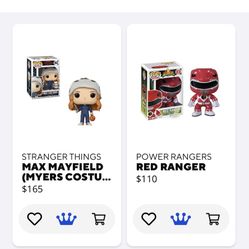 I have both of these Funko pops ones autograph the red ranger accent to 25 for both of them