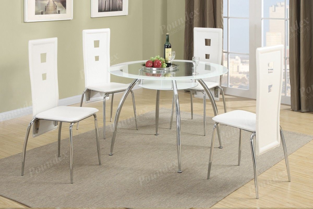 Brand new white or black glass dining set (45