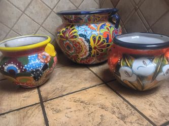 Authentic Talavera planters