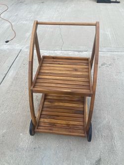 wooden tea trolley