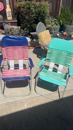 Outdoor chairs and lounger