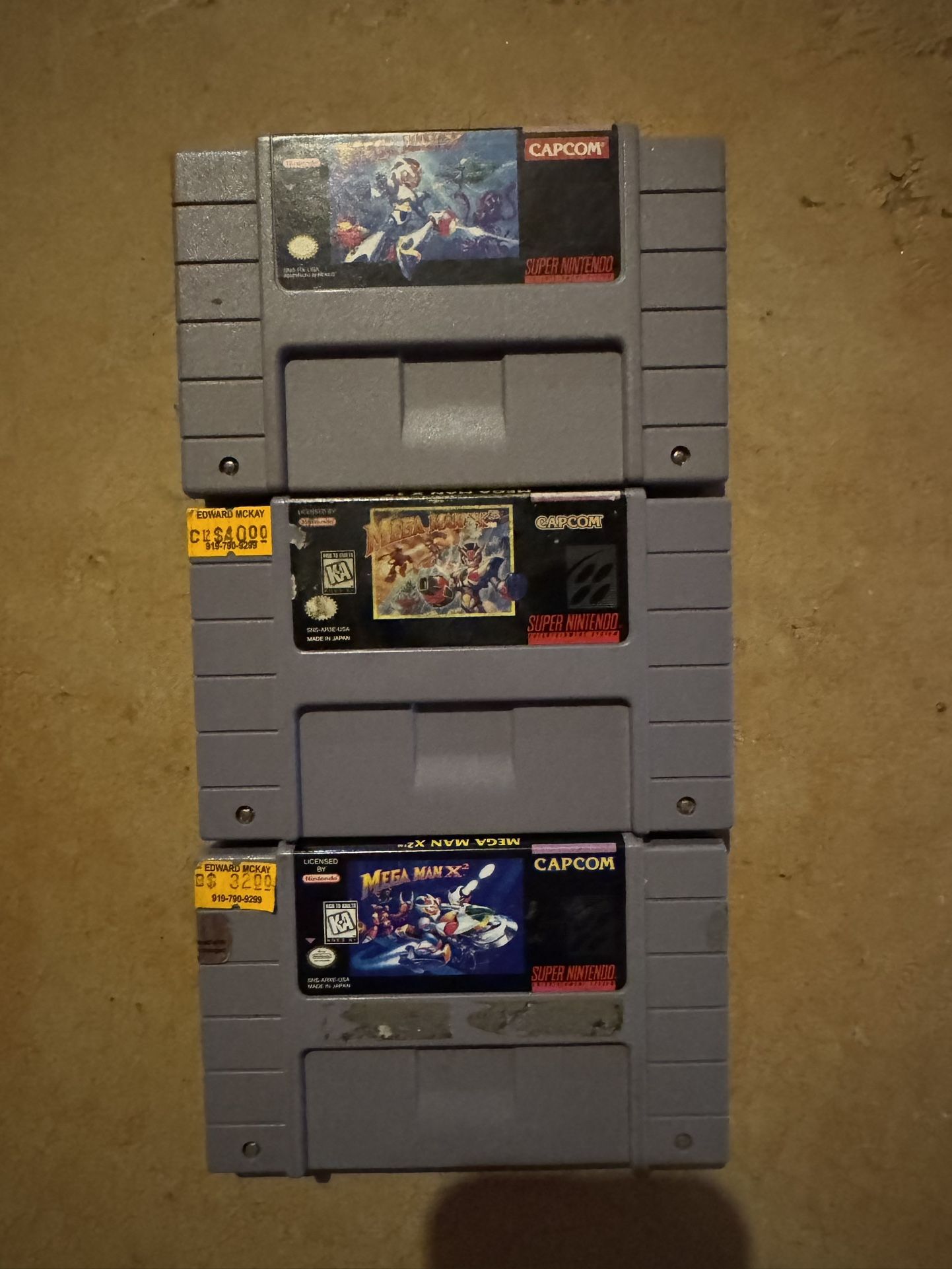 Mega Man X Trilogy (SNES) — X, X2 & X3 — Loose, Authentic