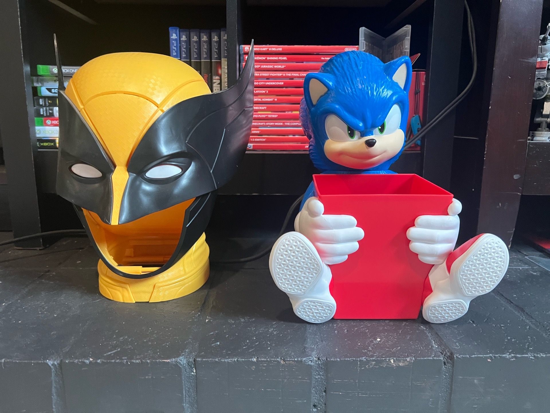 DvsW Wolverine and Sonic 3 Sonic Popcorn Buckets