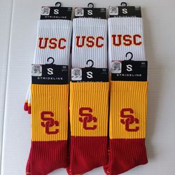 USC University Of Southern California Trojans Strideline Crew Socks