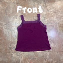 Women’s Lace-Trim Camisole Tank Top - Purple